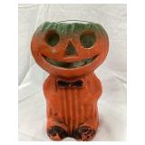 Vintage Paper Mache Pumpkin Head Man Halloween