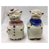 Shawnee Pottery Smiley & Winnie Heart Set Salt &