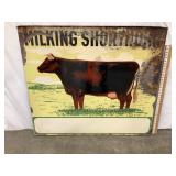 "Milking Shorthorn? Cows Painted Steel Sign,
