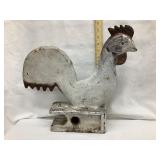 Cast Iron Rooster Windmill Weight, Painted, 15
