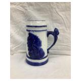 Sleepy Eye Stein by Monmouth Pottery, Blue &