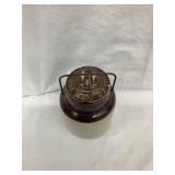 Youngs Stoneware Qt. Wire Locking Jar, 6 3/4"T,