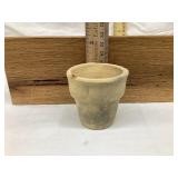 Red Wing Stoneware #2 Flower Pot, 2"T, Back