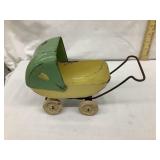 Wyandotte Pressed Steel Toy Stroller, 9"L, 6"T,