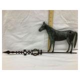 Copper Horse Weathervane on Iron Arrow, 22 1/2"L,