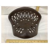 Ornate Cast Iron Tractor Seat, 12"x12"