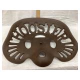 Hoosier Cast Iron Tractor Seat, 15 1/2"L, 3"T,