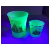 Wapello, Iowa High School Custard/Uranium Glass