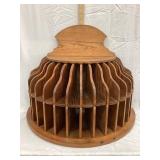 General Store Ax Bell Wood Display, 18 3/4"T,