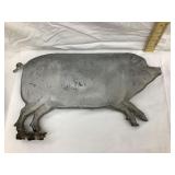 Tin Pig Weathervane, 14 1/2"L, 8"T
