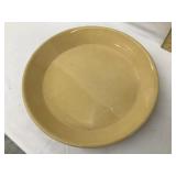 Yellow Ware/Stoneware 11" Diameter Pie Plate, 1