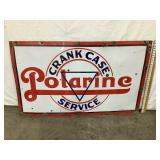 Polarine Crank Case Service Porcelain Sign, 60" x