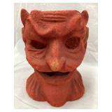 Vintage Paper Mache Red Devil Halloween Lantern/