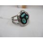 Sterling? silver bracelet w/ turquoise