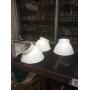 industrial white enamel light shades, from SHIP