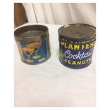 Planters peanut tins, two styles