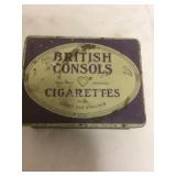 RARE british Consols cigarettes tin.