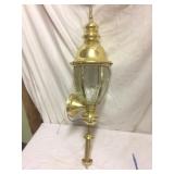 Brass outdoor wall sconce