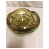 retro green Art Glass, possibly Chalet? not marked