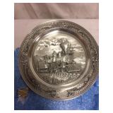 Sterling Pewter 4-4-0 steam train plate