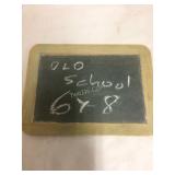 old school slate chalkboard in frame