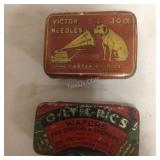 Olympics Wafers, and Victor needles tins