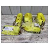 5 paramount trailer straps with chain ends
