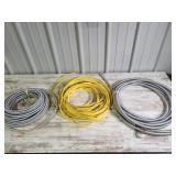 Conduit with wire and romex wire
