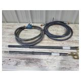 Hoses and extend a vise