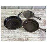 3- Cast Iron Skillets