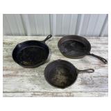 3- Cast Iron Skillets