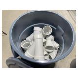 Assorted PVC Pipe Trash Can Included