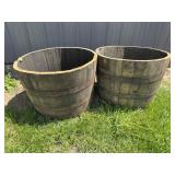 Whiskey Barrel Flower Planters