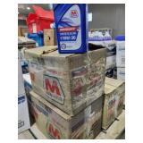3 cases of 10 w 30 motor oil