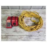 Charger for milwaukee and extension cord