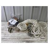 Safety Harness And Rope Lifeline With Snap Hook