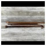 Inlaid Wooden Walking Stick and Rod Collection