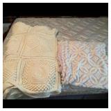 Crochet Blanket and Plush Throw Blanket
