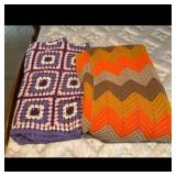 Two Crocheted Blankets