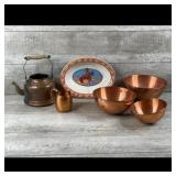 Copper Kitchenware and Ceramic Dish Collection