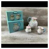 Ceramic Pitcher Creamer  Sugar Set