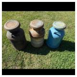 Metal Milk Can Set