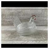 Kitchenware Glass Hen on Nest Dish