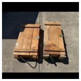 Wooden Military Storage Crates Set