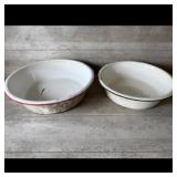 Rustic Farmhouse Enamelware Basin Set