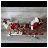 Christmas Dcor Illuminated Santa Sleigh Set