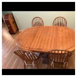 Wood Oval Extendable Dining Set