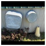 Galvanized Wash Tubs  Planter Set