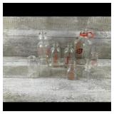 Nine Piece Milk Bottle Collection