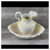 P G ceramic pitcher and basin set